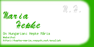 maria hepke business card